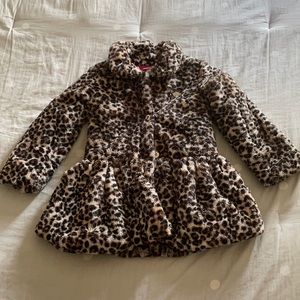 Juicy couture leopard fuzzy jacket